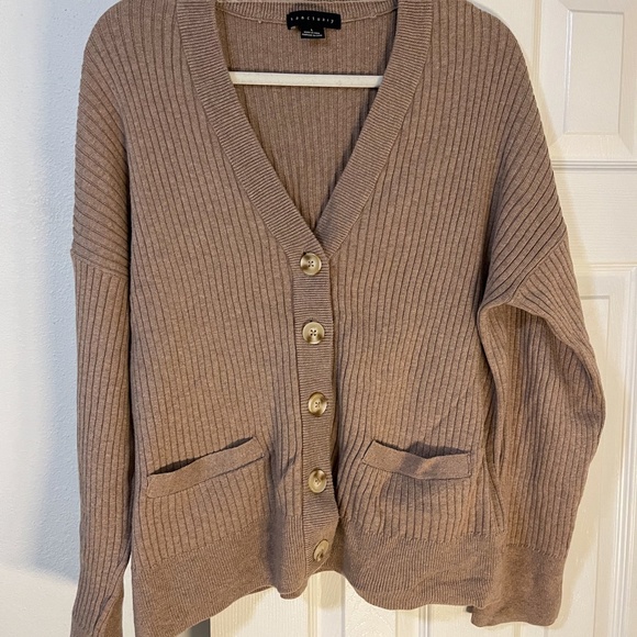 Sanctuary Ribbed Cardi - Heather Truffle - Picture 3 of 5